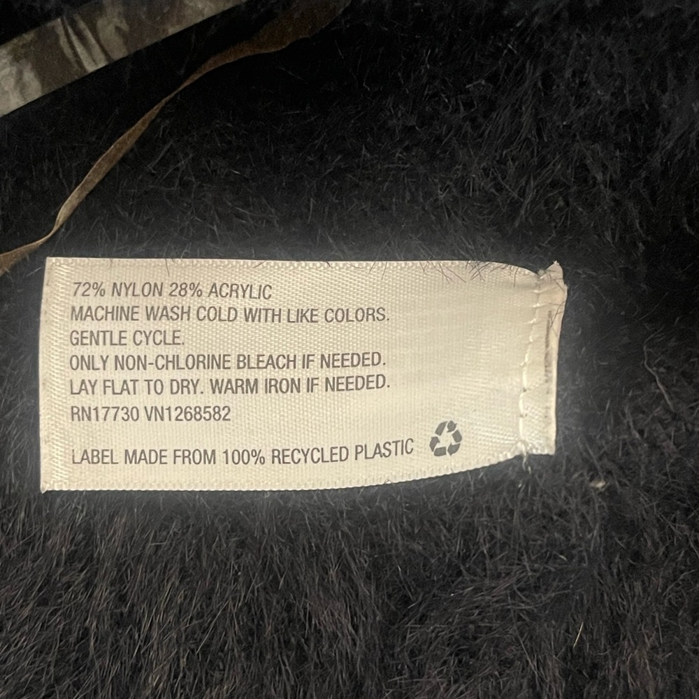 Ava & Viv black furry cardigan with gold buttons - Picture 7 of 7